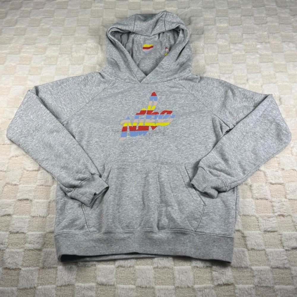 Nike Women's Small Gray Hoodie with Rainbow Graphic